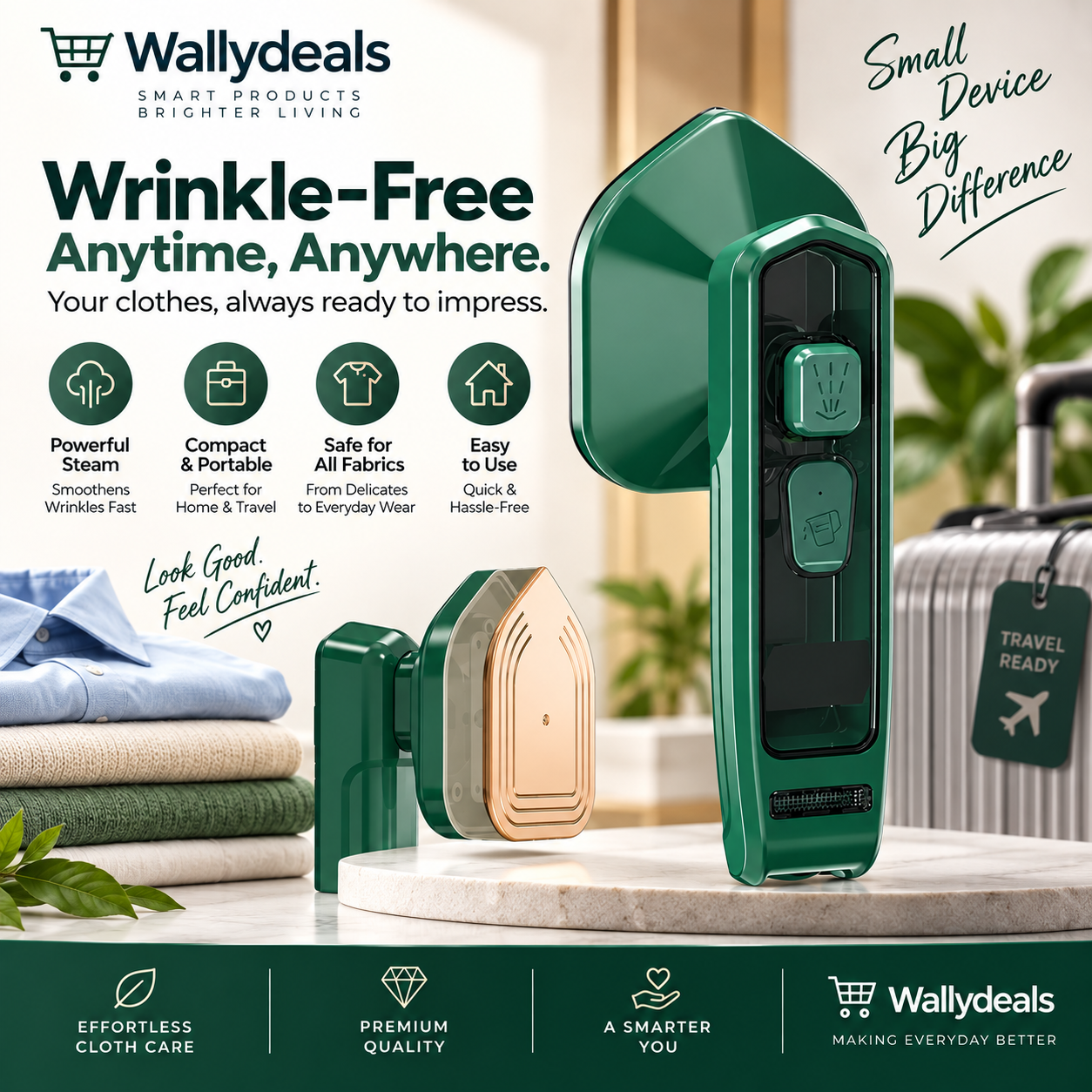 Wallydeals - Portable mini iron box
