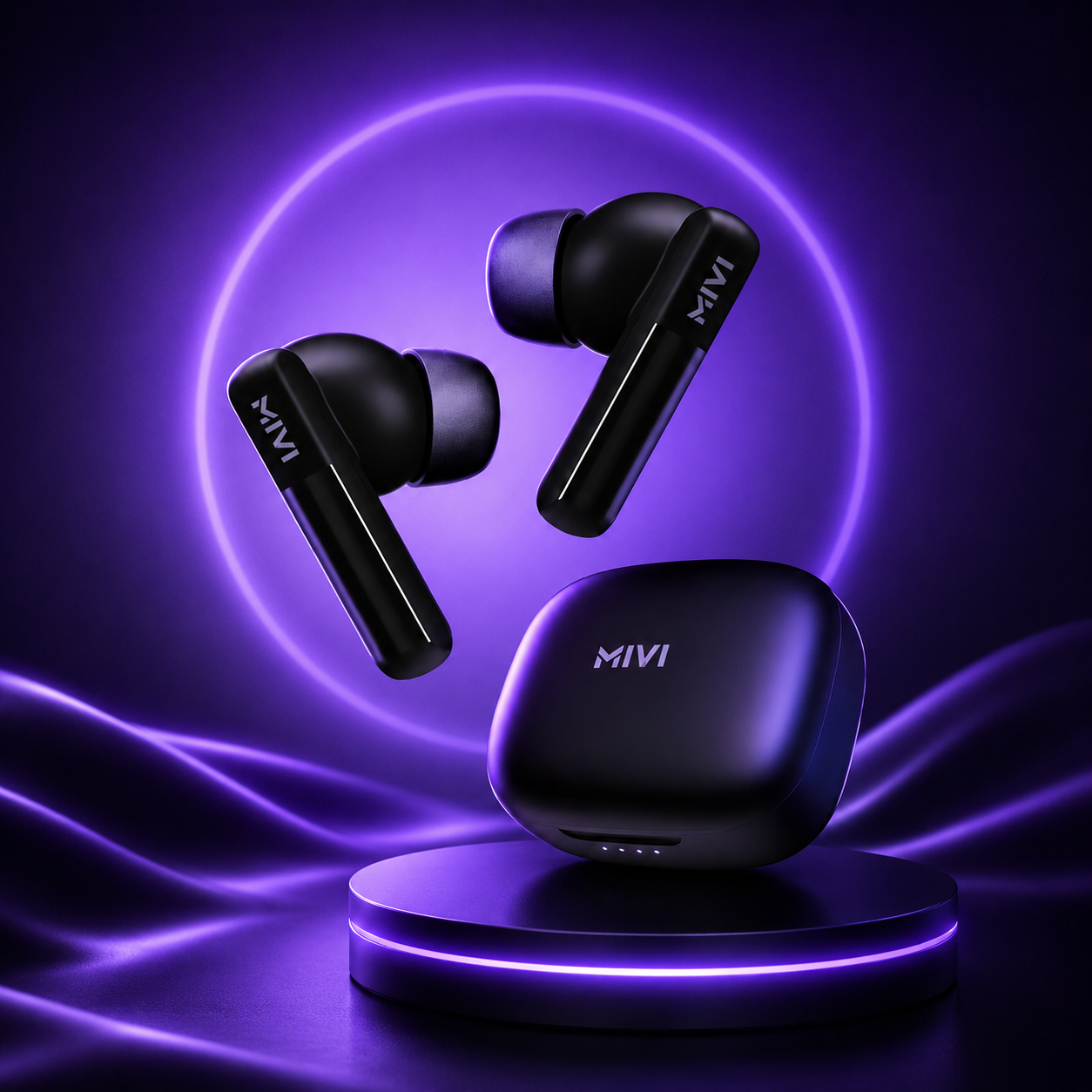 Mivi premium AI call enhanced noice cancellation Airpods